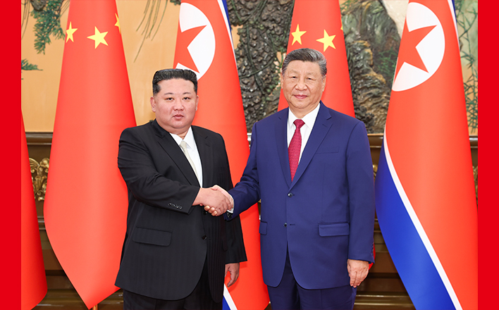 習(xí)近平同朝鮮勞動黨總書記、國務(wù)委員長金正恩舉行會談